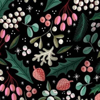 Botanical Christmas-Black