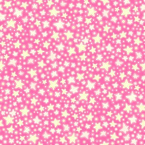 Glowing Stars - on bright pink