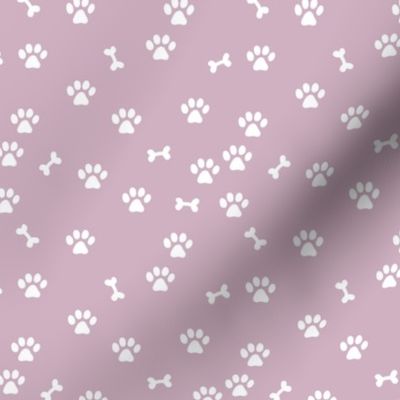 Little paws and bones minimalist boho pet paws foot print lovers dogs and cats purple lilac white girls SMALL