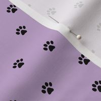 The minimalist paws animal foot print boho scandinavian style bright lilac purple black