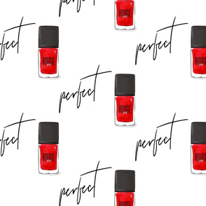 Nail polish red pattern 