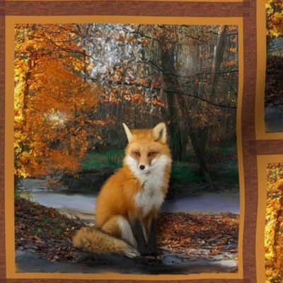 autumn fox landscape