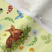 children's print with forest animals
