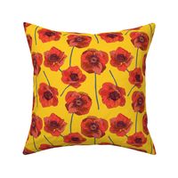 Poppies with legs - yellow - small