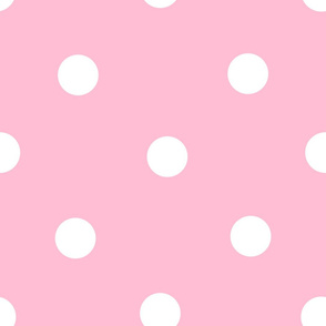 Soft pink ,pastel polka dots pattern 