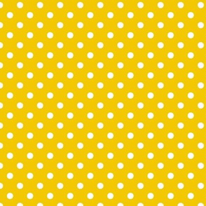 pois blanc fond jaune