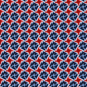 abstract fragments - navy-red small scale