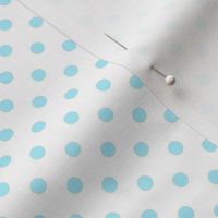 pois bleu fond blanc