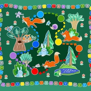 Forest animal playmat