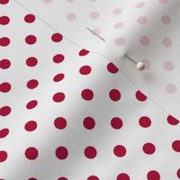 pois rouge fond blanc