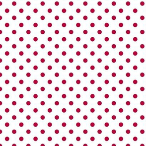 pois rouge fond blanc