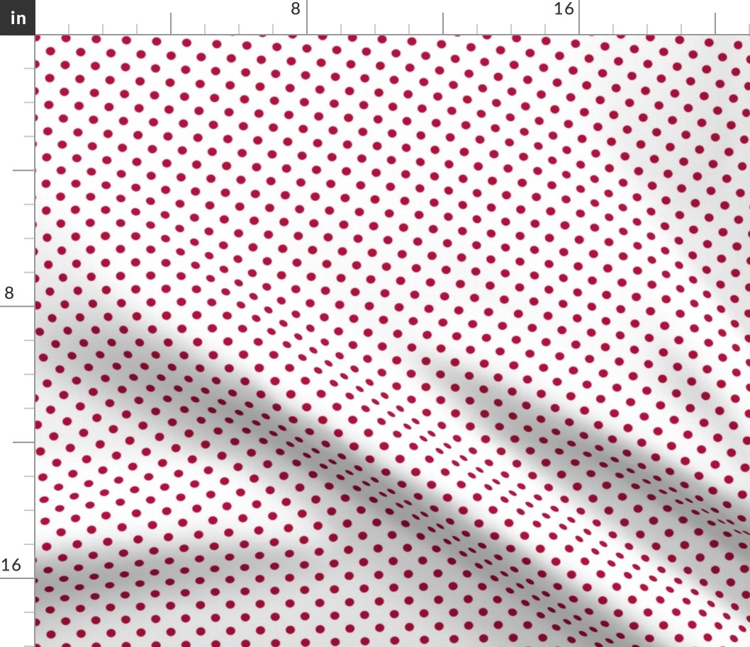 pois rouge fond blanc