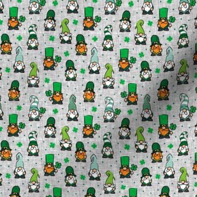 (small scale) St Patrick's Day Gnomes - Leprechaun Gnomes - clover - grey - LAD20