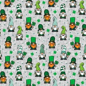 (small scale) St Patrick's Day Gnomes - Leprechaun Gnomes - clover - grey - LAD20
