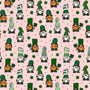 (small scale) St Patrick's Day Gnomes - Leprechaun Gnomes - clover - pink - LAD20