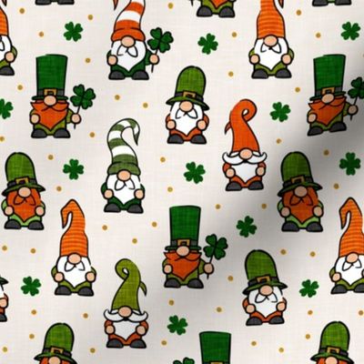 St Patrick's Day Gnomes - Leprechaun Gnomes - clover - cream - LAD20