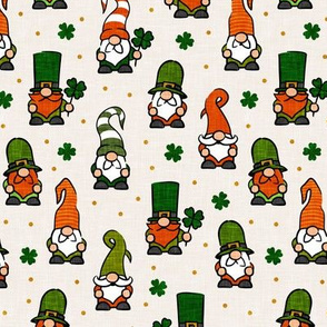 St Patrick's Day Gnomes - Leprechaun Gnomes - clover - cream - LAD20