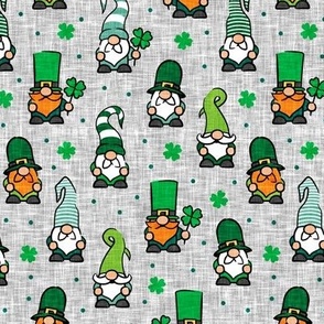St Patrick's Day Gnomes - Leprechaun Gnomes - clover - grey - LAD20