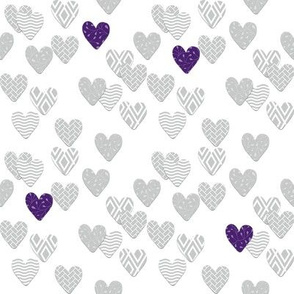 Lone Heart Purple and Gray