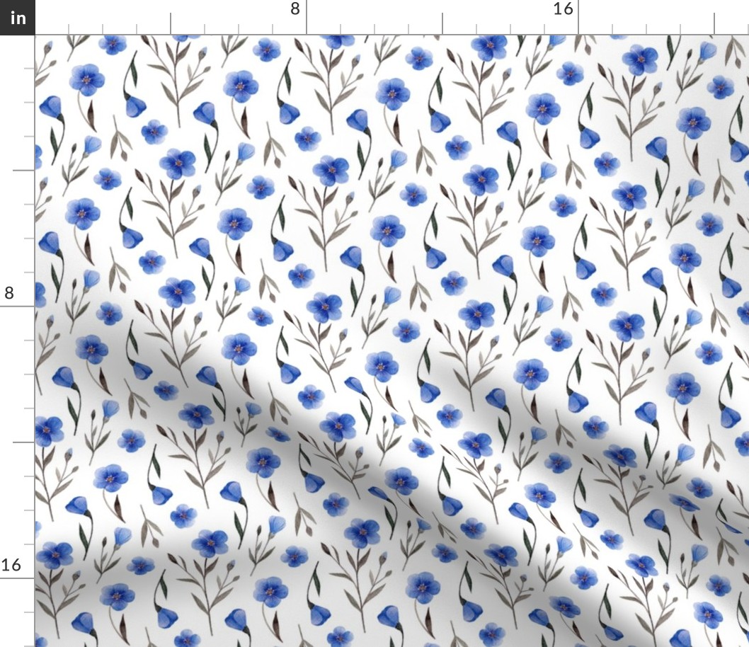 flax flowers pattern