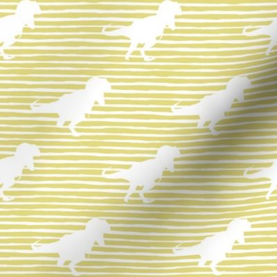 4" Dinosaur with Yellow Stripes Mix and Match with Quilt