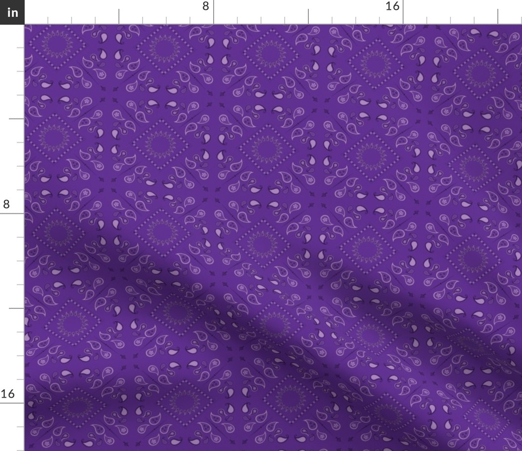 Fun Purple Bandana Dress Pattern Print