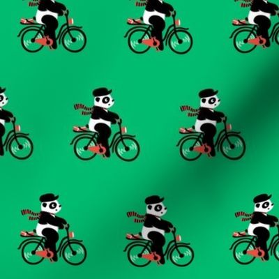 Bicycle panda green and red - small