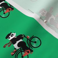 Bicycle panda green and red - small