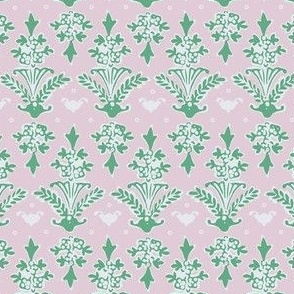 Heirloom - Pastel pink green