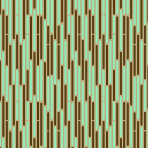 60s mod stripes mint and chocolate