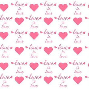 love is love in white and pink