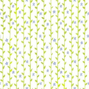 Floral Vines Pattern - Lavender and Chartreuse