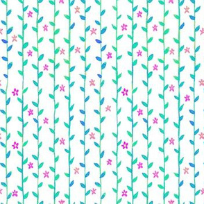 Floral Vines Pattern - Neon Colors