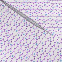 Floral Vines Pattern - Periwinkle and Purple