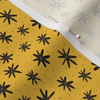 Magical Star Bursts - Small Scale - Yellow and Black