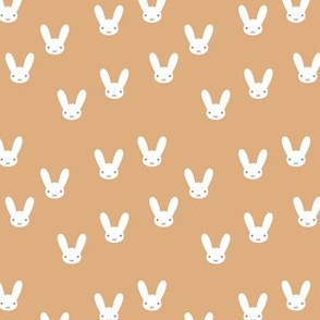 The minimalist boho bunny sweet rabbit design easter spring kids pattern baby nursery ochre yellow cinnamon