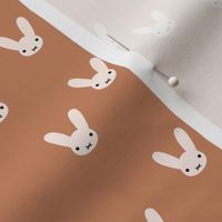The minimalist boho bunny sweet rabbit design easter spring kids pattern baby nursery rust copper brown