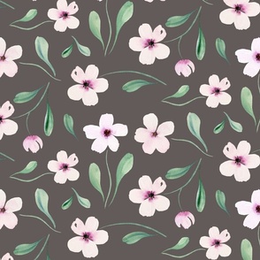 floral in taupe