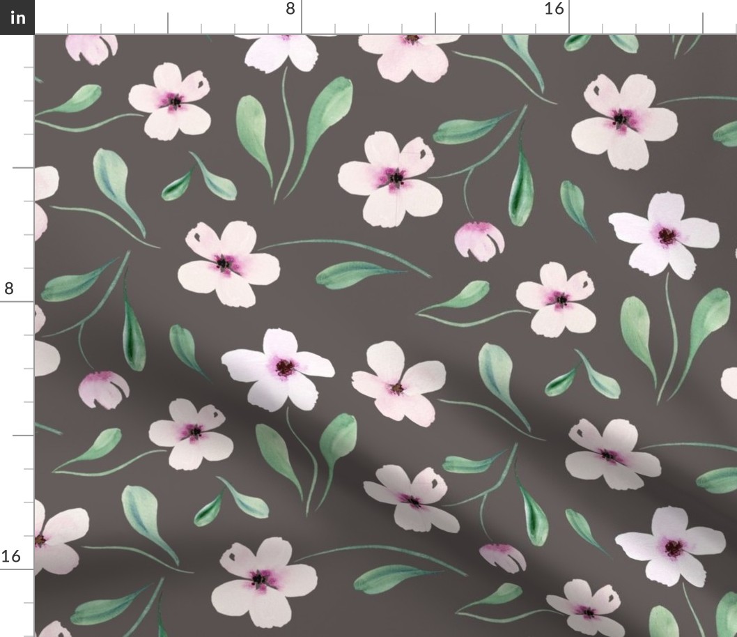 floral in taupe