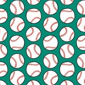 baseballs - teal green