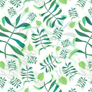 greenery middle scale white background