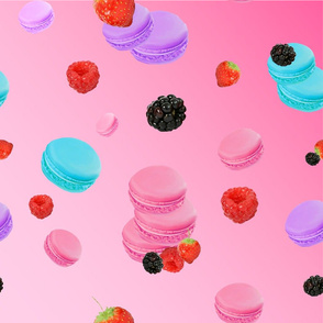 Macaroons,french macarons,colourful pattern ,pink background 