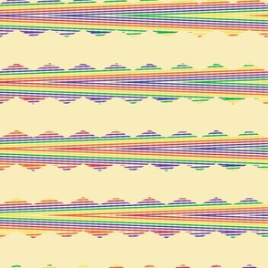 Large  - Tribal Rainbow Stripes