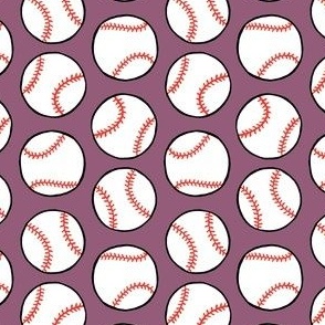 baseballs - purple