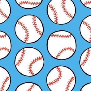 baseballs - light blue