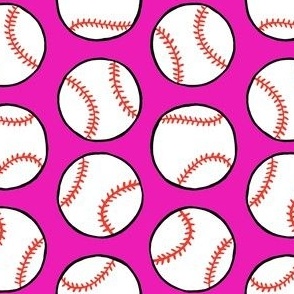 baseballs - magenta