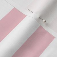 Large Rose Quartz Awning Stripe Pattern Horizontal in White