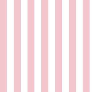 Rose Quartz Awning Stripe Pattern Vertical in White