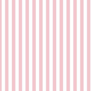 Rose Quartz Bengal Stripe Pattern Vertical in White