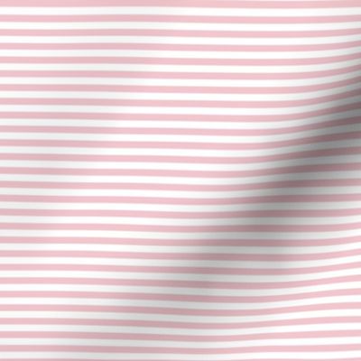 Small Rose Quartz Bengal Stripe Pattern Horizontal in White